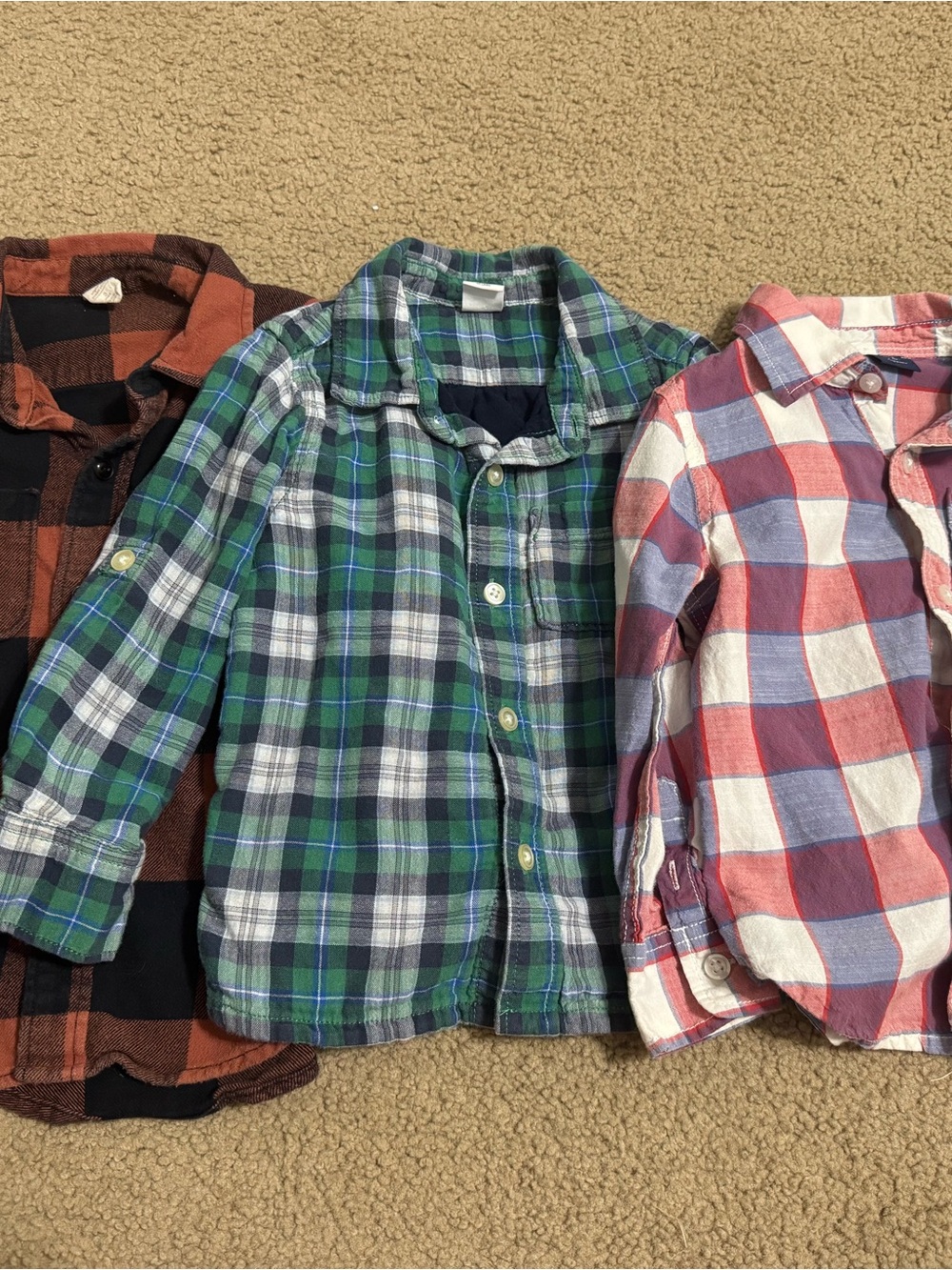3 Boys 3T Baby Gap Plaid Button-Up Shirt - Classic Flannel Tops